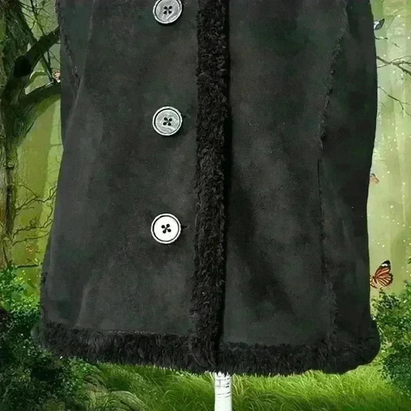 Y2k Brand New With Tags Lucy & Laurel Teddy Black Vest Size L - Picture 3 of 7